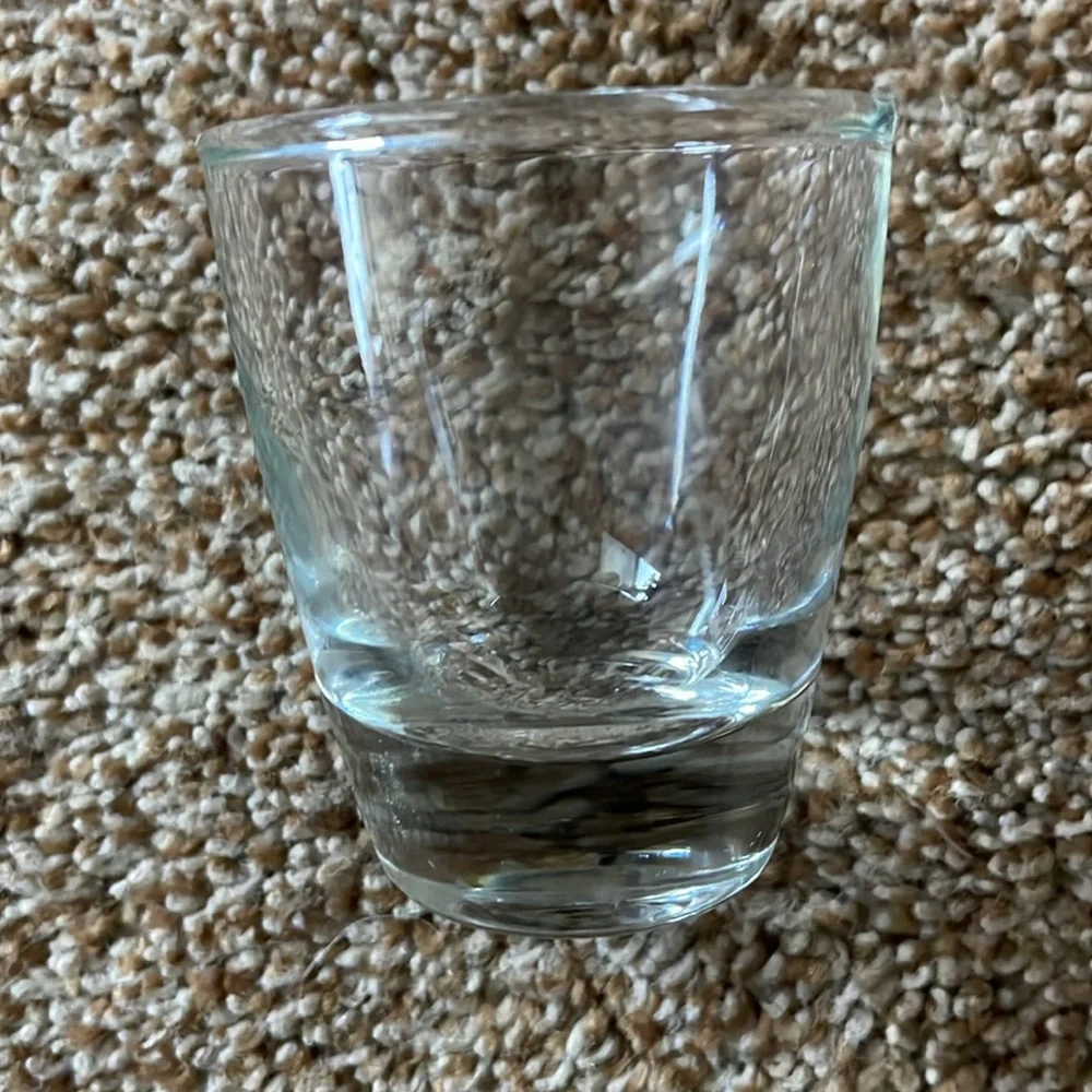 Clear shot glass 2” Tall Heavy Bottom